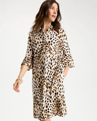 Ponte Knit Flounce Sleeve Dress Chocolate Fondant - Chico's