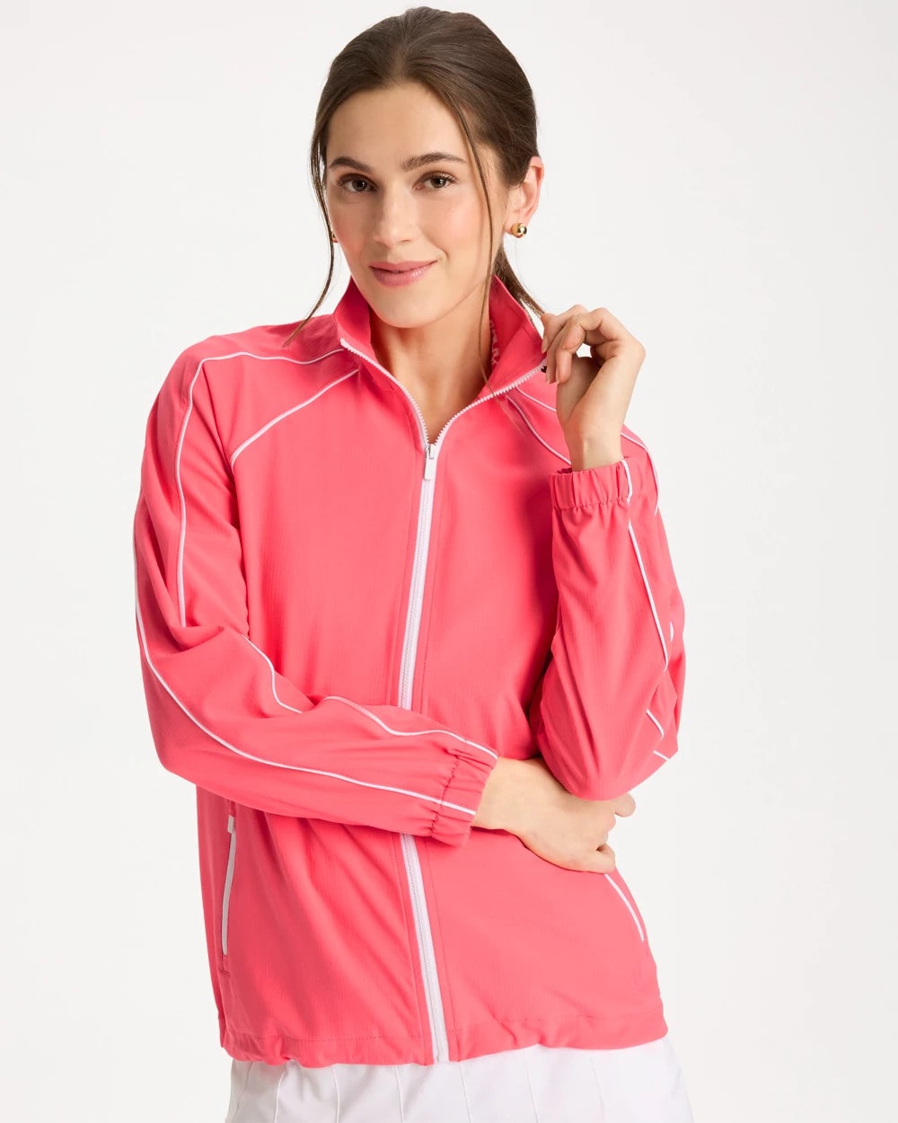 Zenergy® Ripstop Piping Jacket Calypso Coral - Chico's