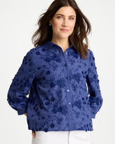 3D Floral Embroidered Top Indigo - Chico's