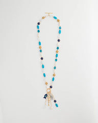Convertible Turquoise Fish Charm Necklace Blue Multi - Chico's