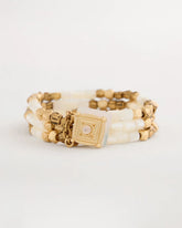 Set of 3 Pearl Treasure Stretch Bracelets Gold - Chico's