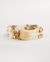 Set of 3 Pearl Treasure Stretch Bracelets Gold - Chico's