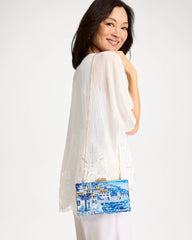 Embellished Scenic Clutch Blue - Chico's