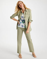 Boyfriend Relaxed Crop Jeans Seagrass Green - Chico's
