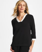 Zenergy® Soft Caviar Bead Contrast Top Black - Chico's