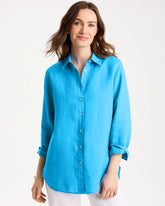 No Iron™ Linen Shirt Blue Tide - Chico's