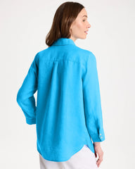 No Iron™ Linen Shirt Blue Tide - Chico's