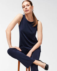 Travelers™ Classic Side-Slit Tank Travelers India Ink - Chico's