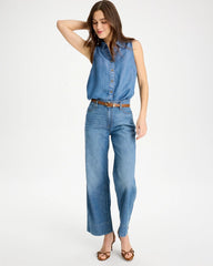 Tencel Denim Sleeveless Shirt Burano Indigo - Chico's