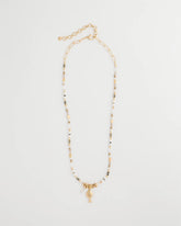Coral Jade Stone Charm Necklace Neutral - Chico's