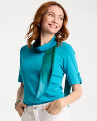 Printed Tie-Dye Skinny Scarf Topanga Green - Chico's