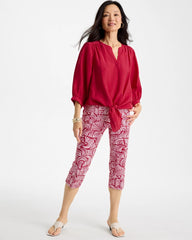 Tie-Front Top Cherry Lush - Chico's