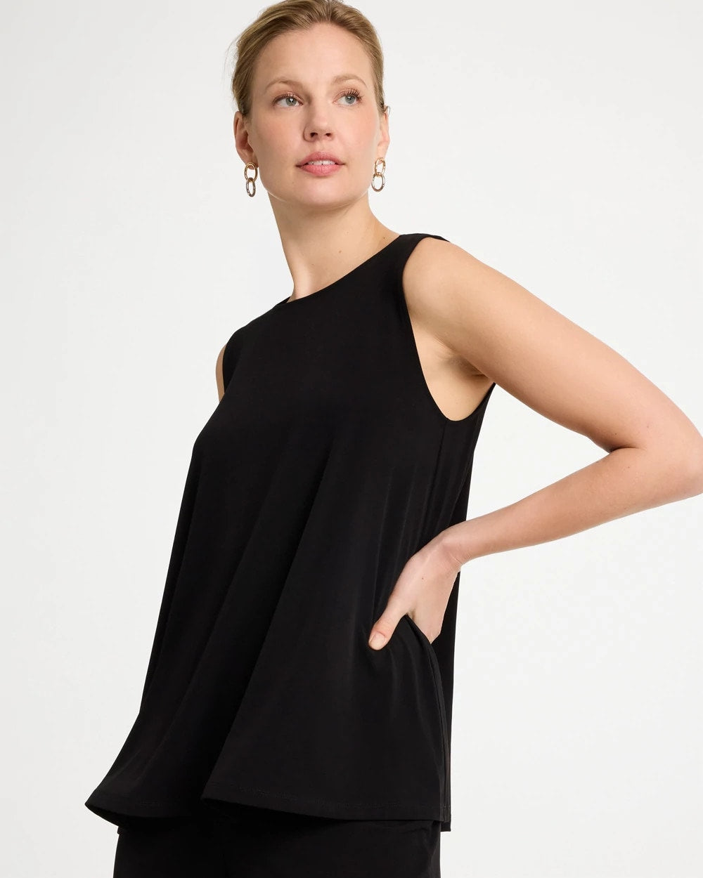 Travelers™ Knit Swing Tank Black - Chico's