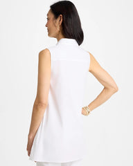 Poplin Cotton Collared Tunic Alabaster - Chico's