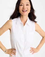 Poplin Cotton Collared Tunic Alabaster - Chico's