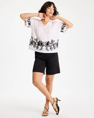 Cotton Voile Applique Blouse Alabaster - Chico's