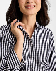 No Iron™ Stretch Gingham Shirt Black - Chico's