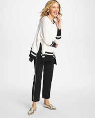 Brigitte™ Piped Straight Cropped Pants Black - Chico's