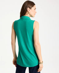 Collared Tunic Tank Topanga Green - Chico's