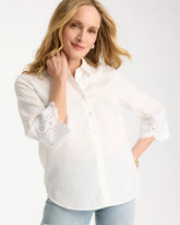 Tencel™ Denim Eyelet Shirt Alabaster - Chico's