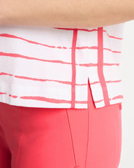 Zenergy® UPF Striped Dolman Tee Calypso Coral - Chico's
