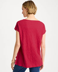 Linen Embellished Sequin Tunic Cherry Lush - Chico's