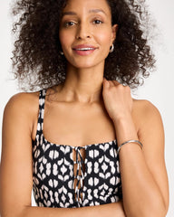 Gottex Mantra Square Neck One Piece Swimsuit Black/White - Chico's
