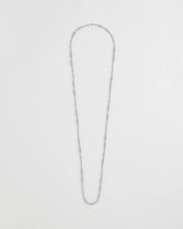 Silvertone Long Beaded Necklace Silver - Chico's