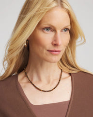 Genuine Tiger's Eye Stone Necklace Neutral - Chico's