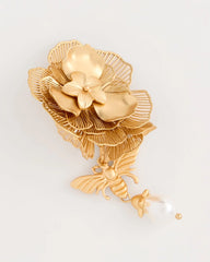 Filigree Flower Earrings Gold - Chico's
