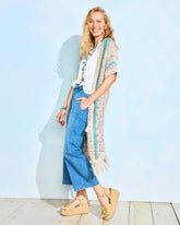Rainbow Crochet Pointelle Vest Bondi Blue - Chico's
