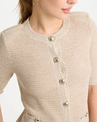 Metallic Lady Jacket Cardigan Gold - Chico's