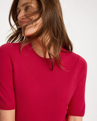 Ella Short-Sleeve Sweater Cherry Lush - Chico's
