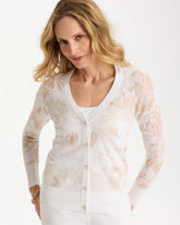 Burnout Button-Front Cardigan Alabaster - Chico's