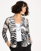 Vacay Leaf Summer Romance Cardigan Black - Chico's