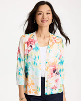 Printed Summer Romance Cardigan Calypso Coral - Chico's