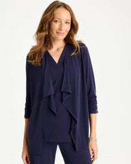 Travelers™ Knit Fly Away Cardigan Passport Blue - Chico's