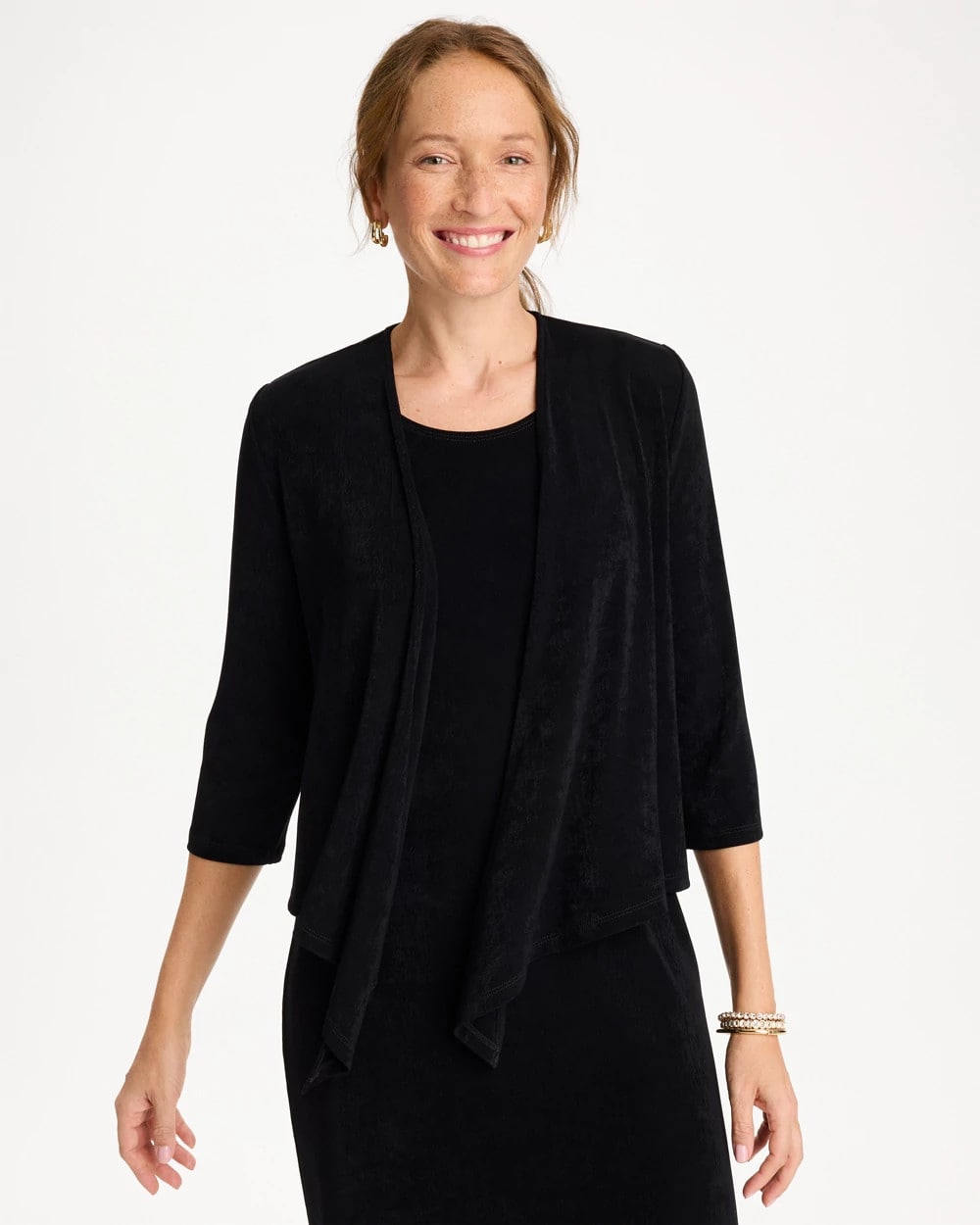 Travelers™ Drape Tie-Front Cardigan Travelers Black - Chico's