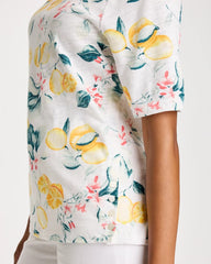 Cotton Slub Printed Tee Limon - Chico's