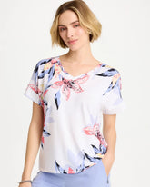 Zenergy® Lily Drop Shoulder Tee Calypso Coral - Chico's