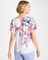 Zenergy® Lily Drop Shoulder Tee Calypso Coral - Chico's