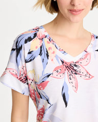Zenergy® Lily Drop Shoulder Tee Calypso Coral - Chico's