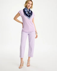 Textured Knit Lettuce Raglan Tee Orchid Mist - Chico's