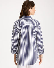 No Iron™ Stretch Striped Shirt Passport Blue - Chico's