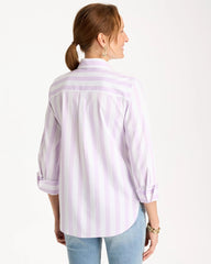 No Iron™ Stretch Striped Shirt Orchid Mist - Chico's