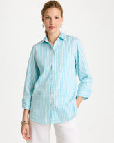 No Iron™ Stretch Gingham Shirt Bondi Blue - Chico's