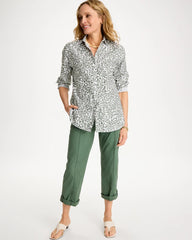 Printed No Iron Stretch Shirt Kelp Forest - Chico's