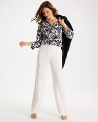 No Iron™ Linen Palm Shirt Black - Chico's