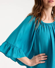 Georgette Swing Blouse Lagoon Blue - Chico's