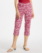 Brigitte™ Slim Geo Pull-On Capri Pant Cherry Lush - Chico's